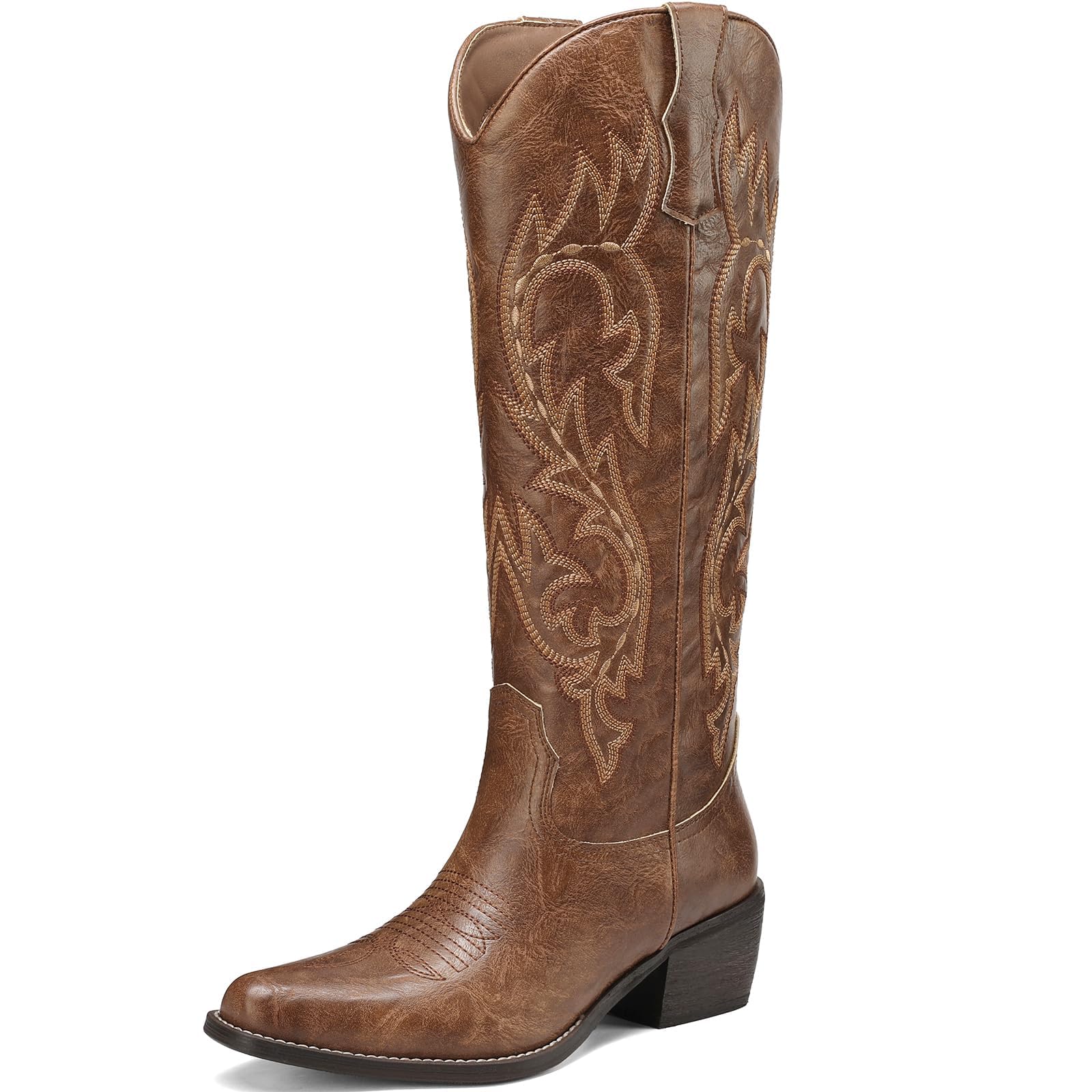 TEAIEUI Cowboy Boots Wide Calf