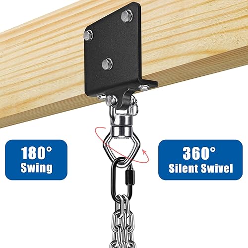 Miniatura 4 de SELEWARE Abrazadera de acero resistente, soporte para bolsa pesada, soporte para saco de boxeo, muay thai y entrenamiento de artes marciales mixtas