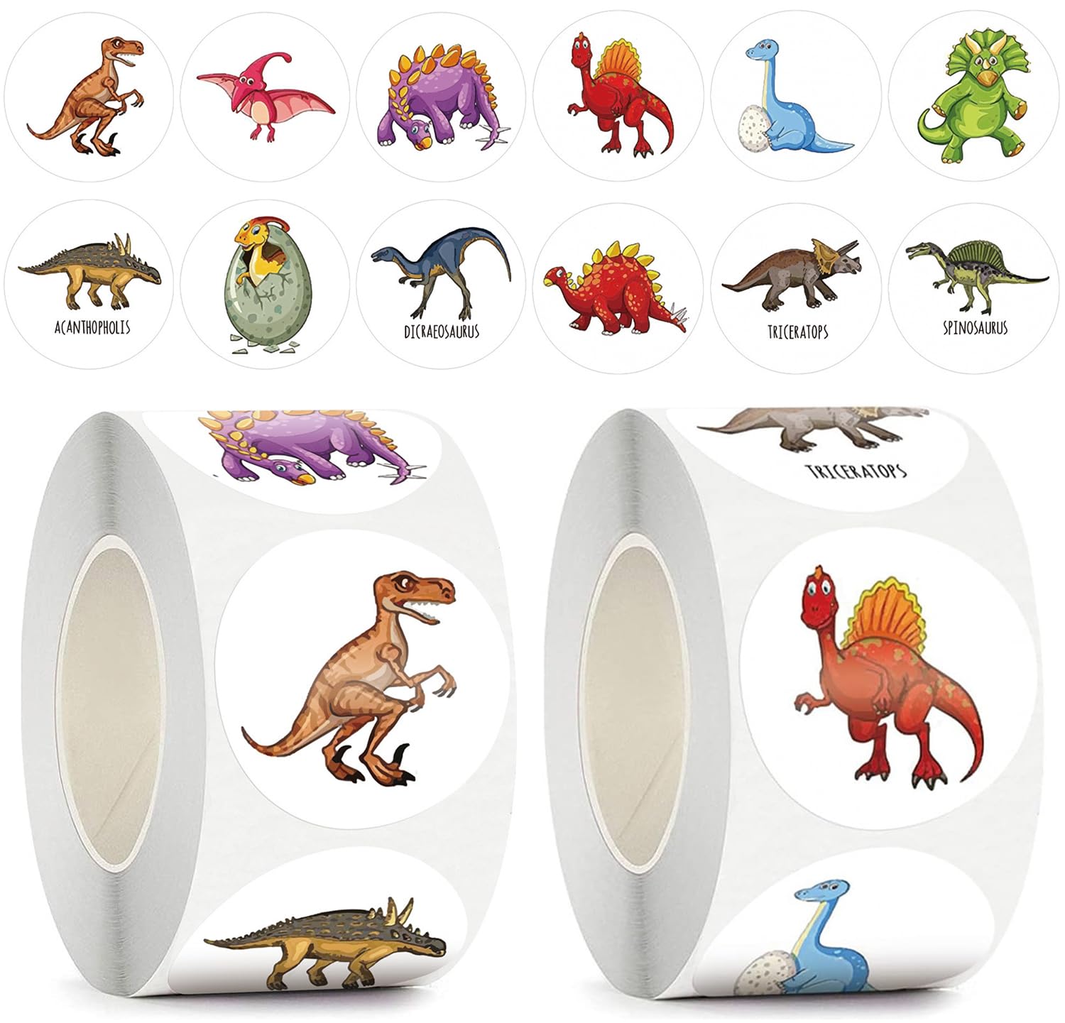 1000 PCS Dinosaur Stickers for Kids - Bulk School Classroom Rewards Sticker for Kids Reward Stickers Potty Training Stickers Animal Incentive
