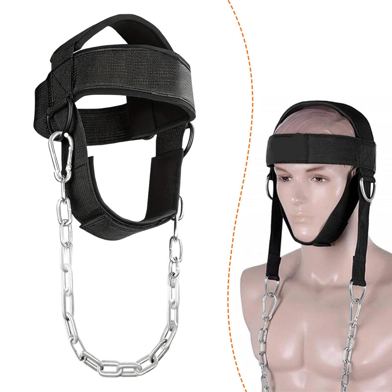 Fitness Neck Harness Nylon Strengthener for Weight Lifting Strength Training-image-2