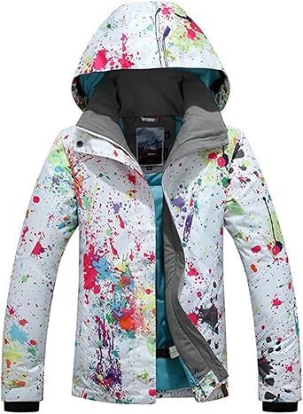 Amazon.com: Traje de nieve para mujer, a la moda, resistente al viento,  estampado colorido, chaqueta de esquí : Ropa, Zapatos y Joyería
