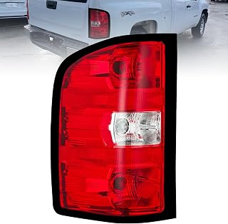 Left Driver Side Tail Light Compatible With 2007-2014 Chevy Silverado 1500 2500HD 3500HD Tail Light Housing Bulb and Harness Included
