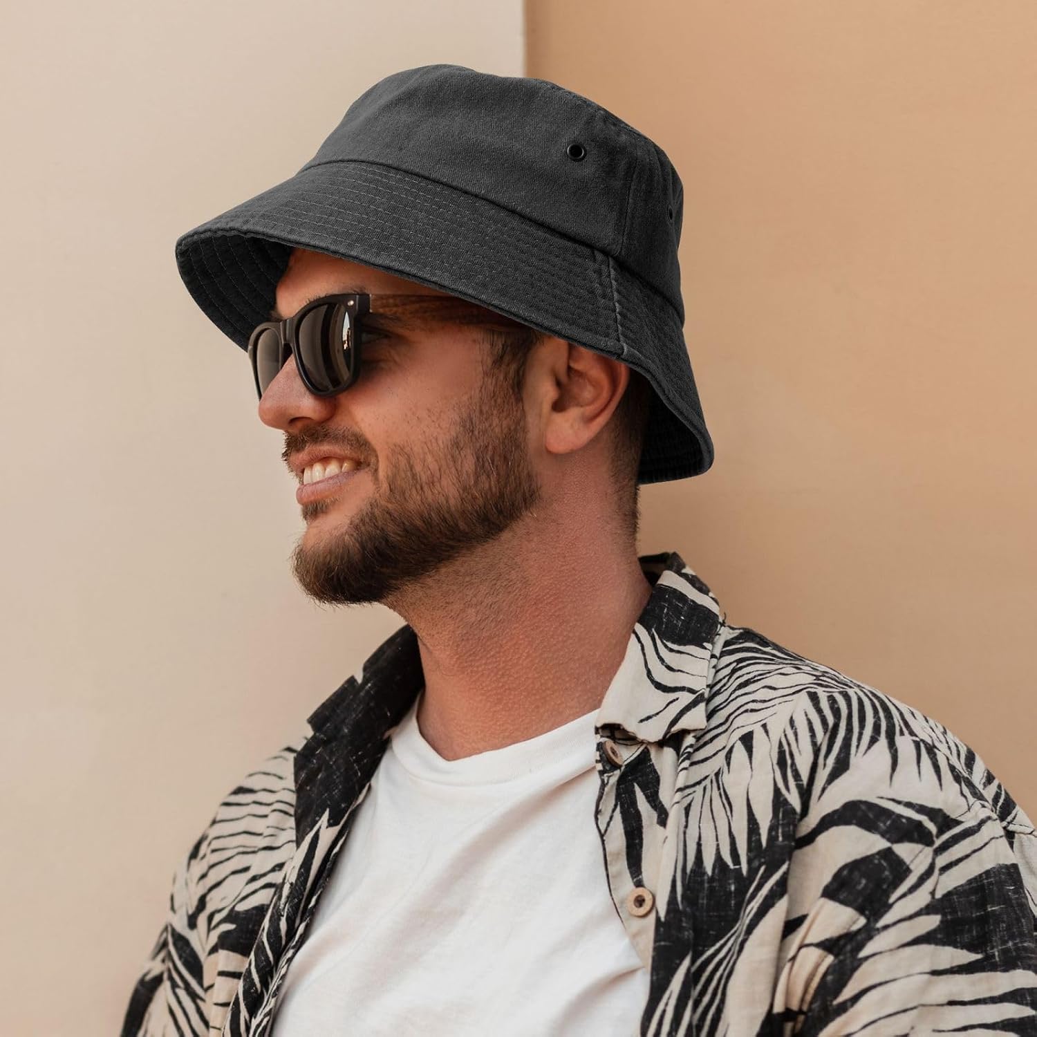 Custom Bucket Hat for Adult Personalized Your Own Text/Name/Photo Fisherman Cap for Summer Travel Beach Outdoor