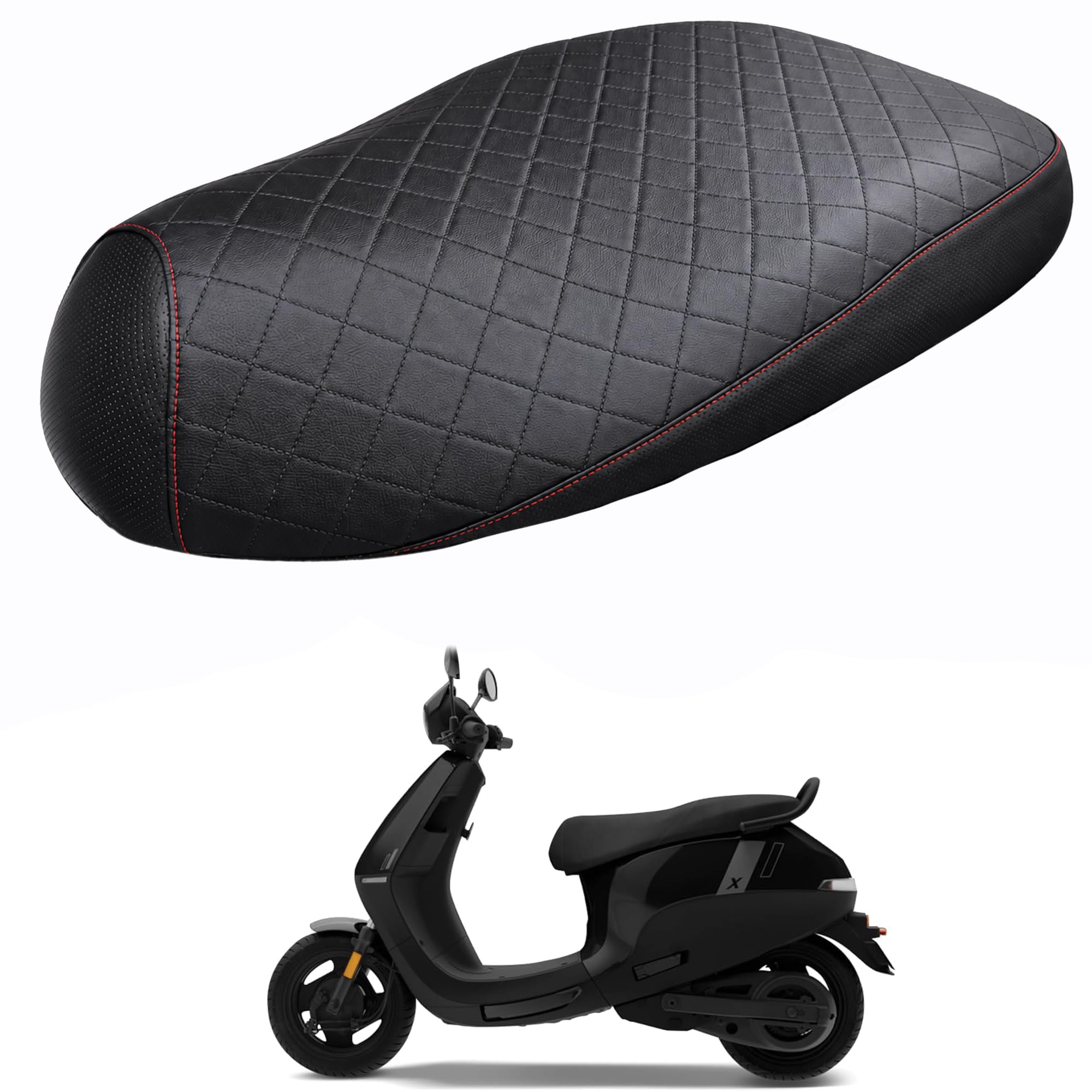 Ola Electric Seat Cover for S1 Pro, S1 Air, S1X+ | Gen 1 & 2 | Waterproof Faux Leather | with Installation Guide | Long Ride Comfort | Verified Quality | Anti-Slip-picture-40