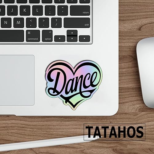 Miniatura 5 de (3 unidades) Calcomanía de corazón de baile Calcomanía para bailarines, botella de agua de estudio, cuaderno, espejo, ballet, hip hop, regalos