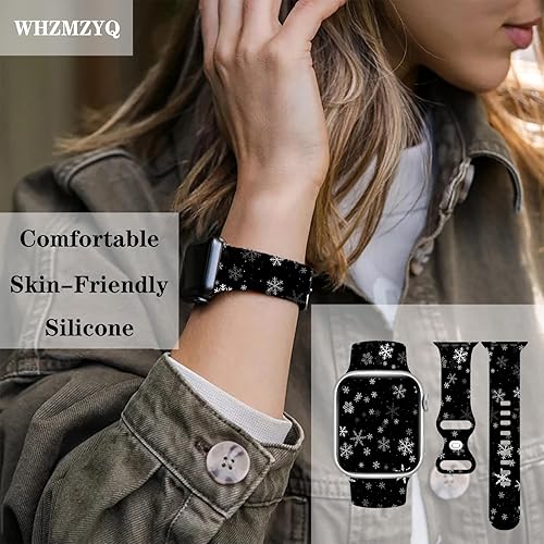 Miniatura 2 de Correa de reloj de Navidad compatible con Apple Watch de 1.496 in 1.575 in 1.614 in 1.654 in 1.732 in 1.772 in 1.929 in, correa de silicona para