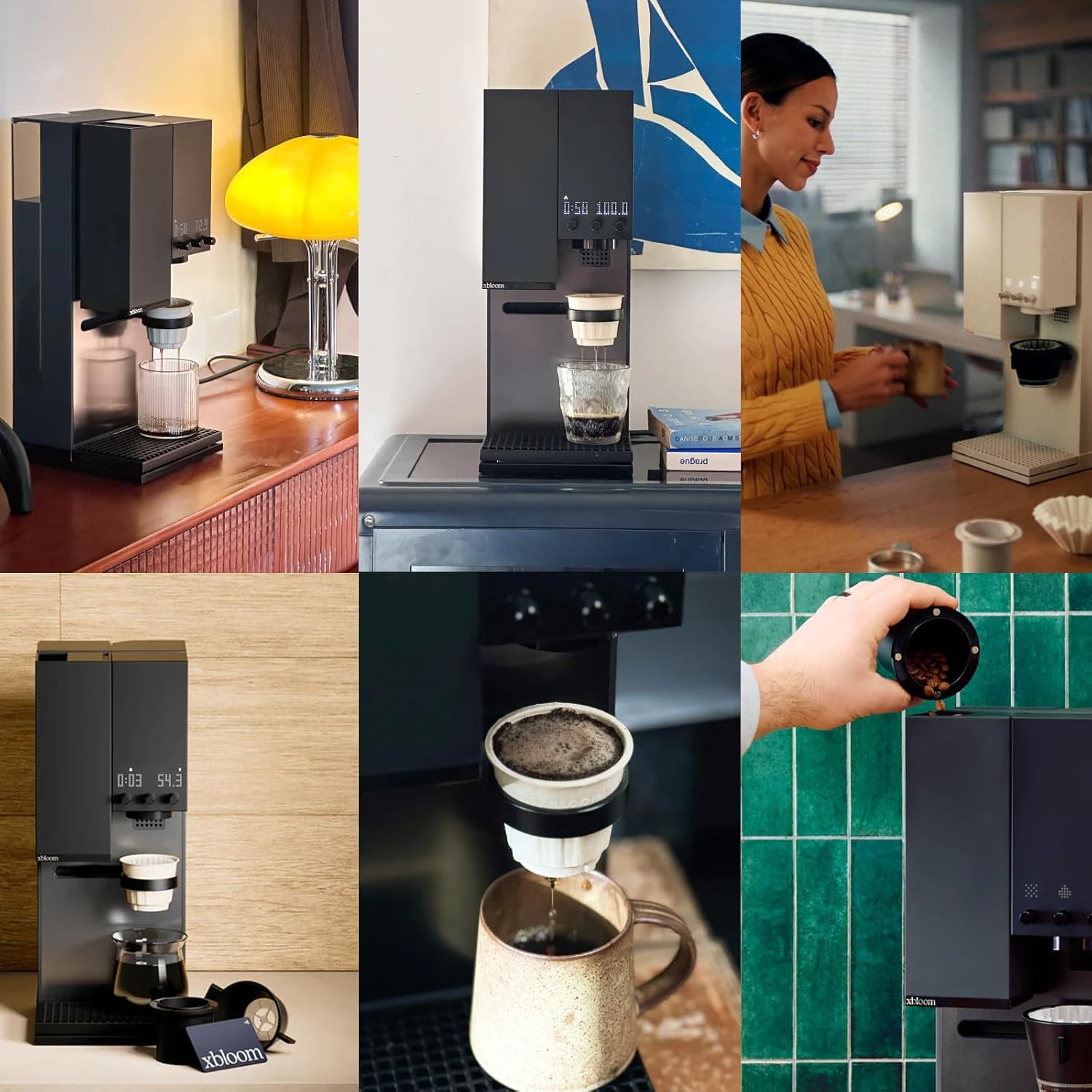 xBloom Studio – Macchina Caffè Premium 3 in 1 con Macinatore, Bilancia Integrata e 3 Livelli di Automazione – Macchina Caffè Automatica a Goccia Midnight Black 220-240V