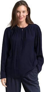 TOM TAILOR Damen Crinkle Bluse mit Raffungen