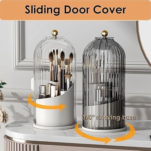 Miniatura 3 de Soulona - Organizador de maquillaje para tocador, organizador de maquillaje Soulona, organización de baño pequeña, elegante organizador de