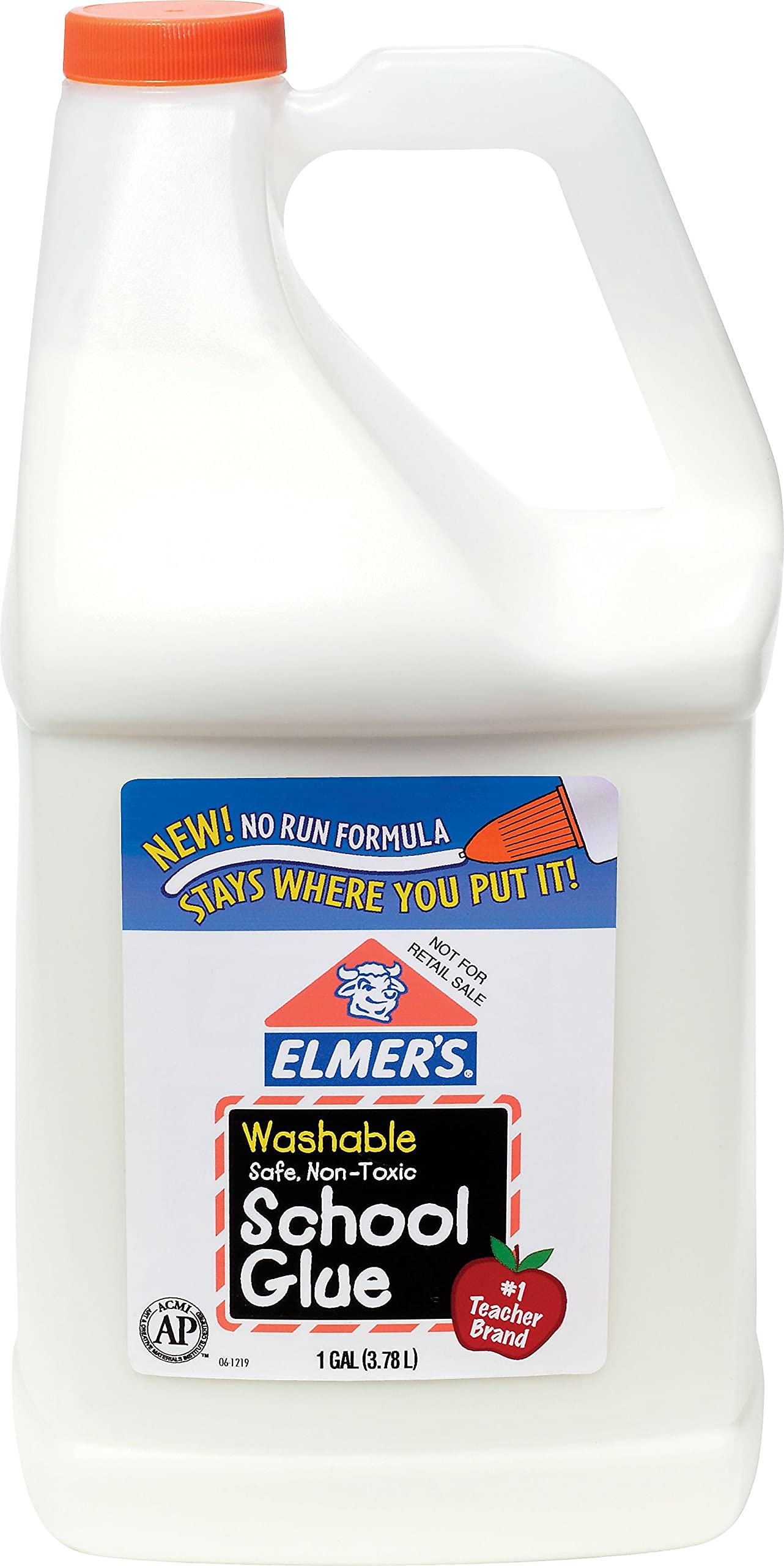 E340NRSS School Glue Jar, Washable, 1 gal Capacity, White