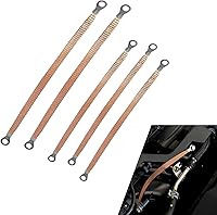 Zosgrew 5-Pack Pure Copper Braided Ground Straps 10/13 Inch - Flexible Automotive Engine Grounding Cables Universal Fit Gold