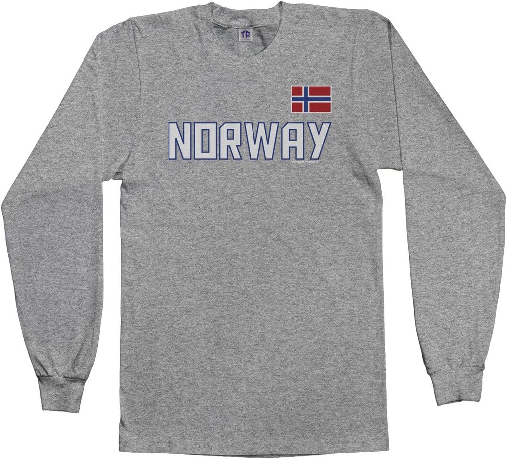 Threadrock Men's Norway National Pride Long Sleeve T-Shirt