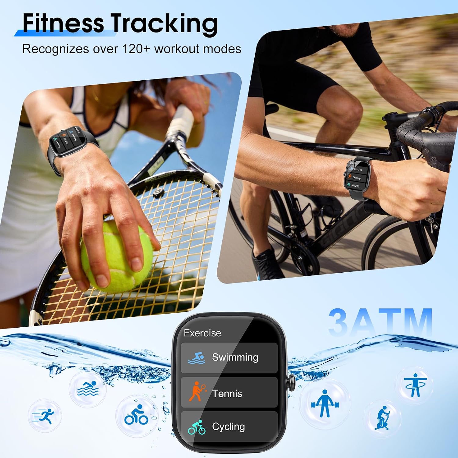 Coucur Smart Watch for Men Women, 2026 New 1.91" HD Smartwatch Fits for Android and iPhone, Fitness Tracker with Bluetooth Answer/Make Calls/120+Sports Modes/IP68 Waterproof/Sleep/Pedometer