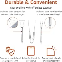 Vista 3 de Yaxa Basics Juego de herramientas para barbacoa de acero inoxidable de 4 piezas con bolsa de transporte