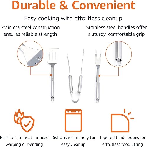 Miniatura 3 de Yaxa Basics Juego de herramientas para barbacoa de acero inoxidable de 4 piezas con bolsa de transporte