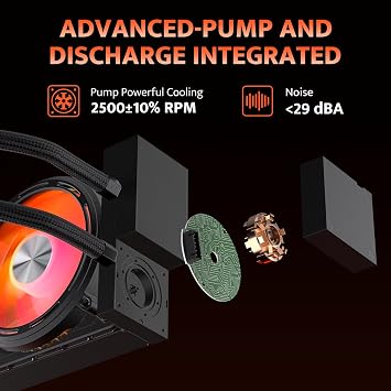 darkFlash FLOATRON F1(2025) Micro-ATX PC Case 3X ARGB PWM Fans & DE360 All-in-one Liquid CPU Cooler