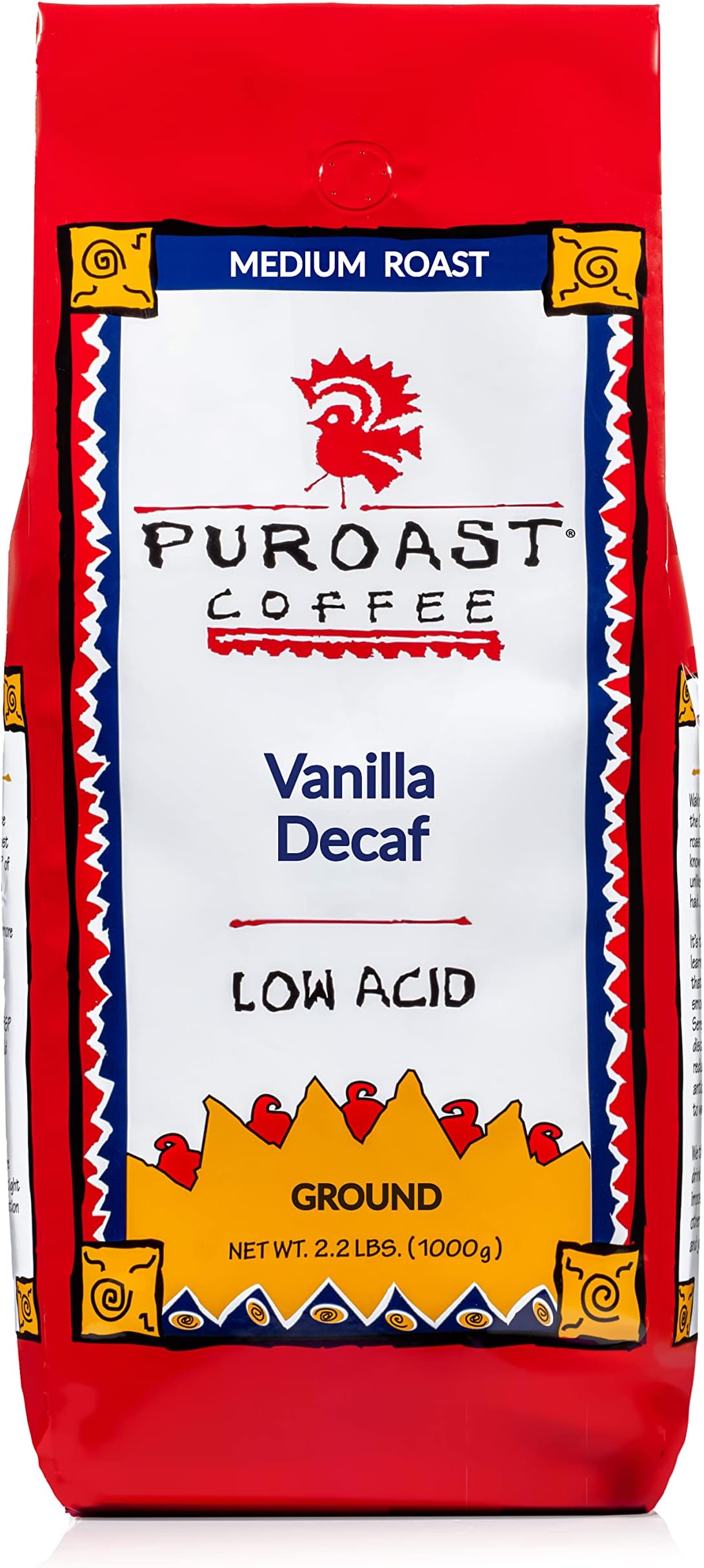 Puroast Low Acid French Roast Decaf Coffee Pods 12 Count – 5X Less Acid, 5X Higher Antioxidants, Smooth Bold Flavor, K-Cup Compatible, No Bitterness, Easy on Stomach