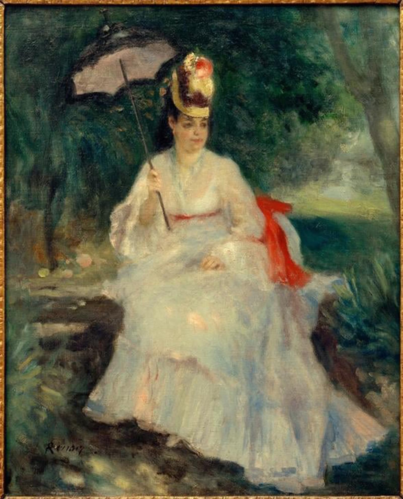 Tableau Renoir Frau Mit Sonnenschirm Décoration Murale Salon - 5