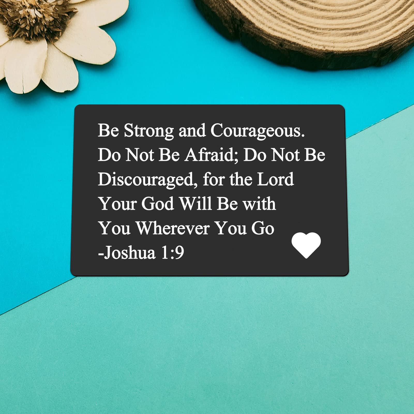 Religious Gift for Christian Metal Wallet Card Inspirational Gifts For Men Women Bible Verse Gift Encouragement Engraved Card Gifts for Friends Coworker Family Religious Gift Jewelry Graduation Gifts - Image 3