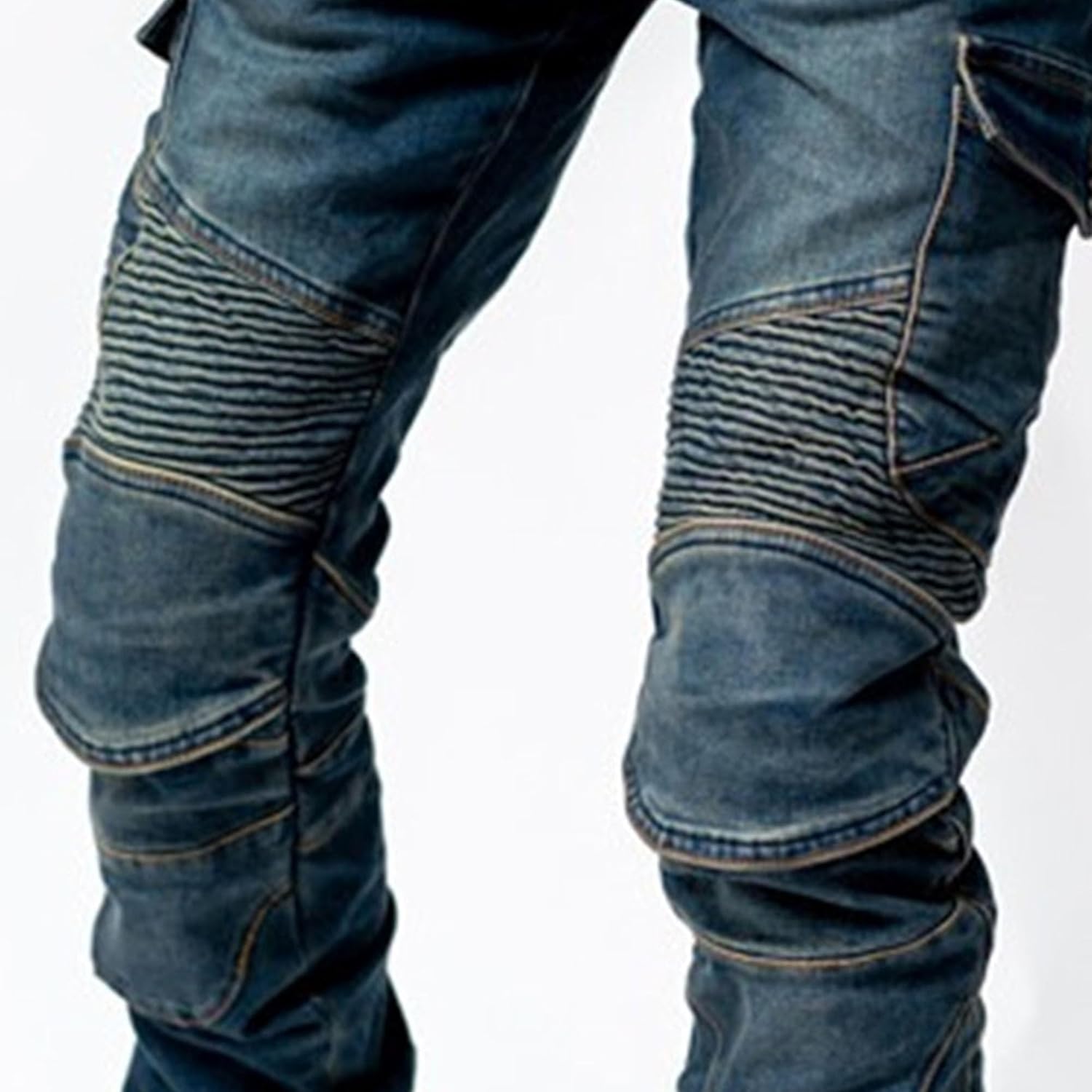 Motorcycle Motorbike Motocross Cycling Jeans Regular Fit Flex Jean Casual Leg Denim Pants for Men