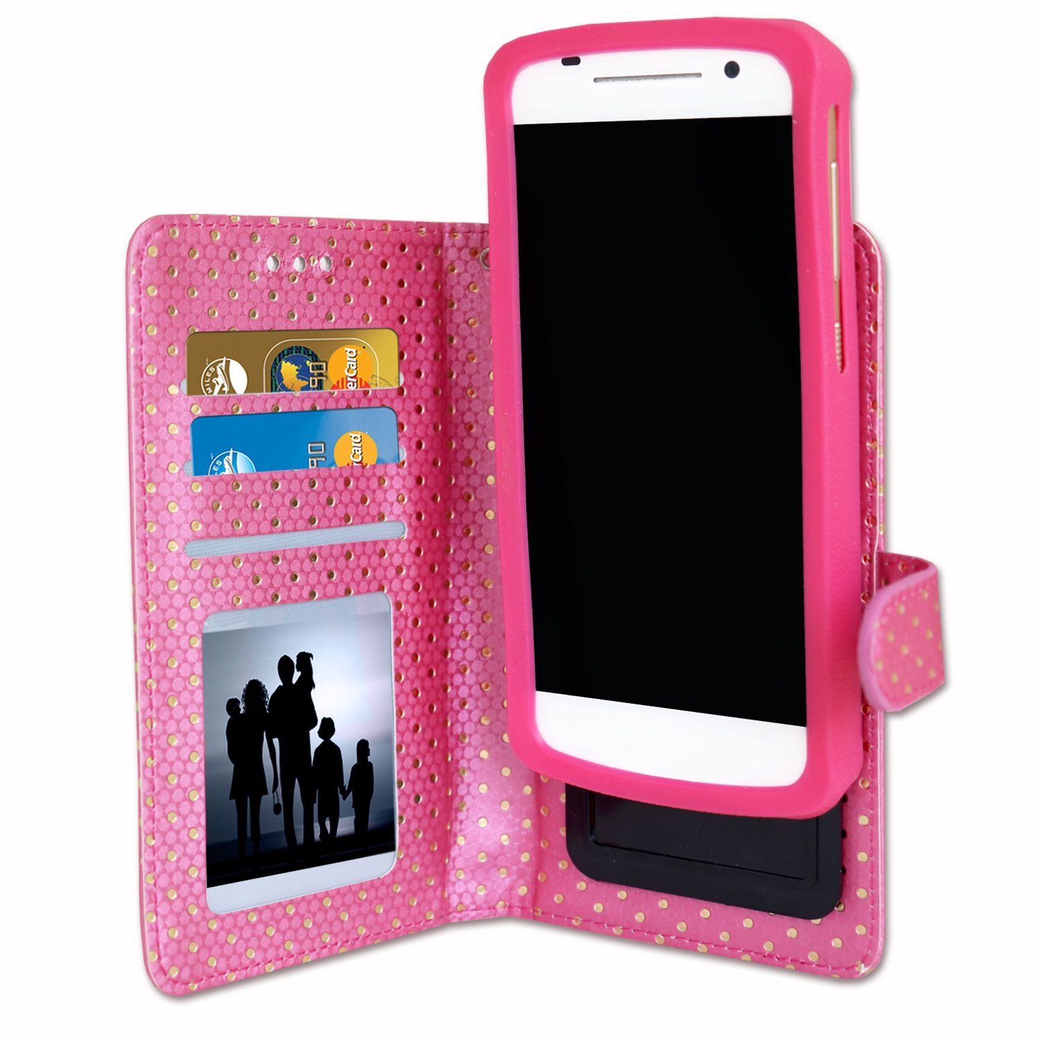 Custodia a portafoglio per LG Optimus L7 P700, in ecopelle, con porta