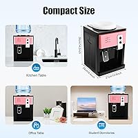 Vista 6 de Top Loading Dispensador de enfriador de agua, dispensador de agua para botella de 5 galones con 3 ajustes de temperatura, caliente, frío y cálido