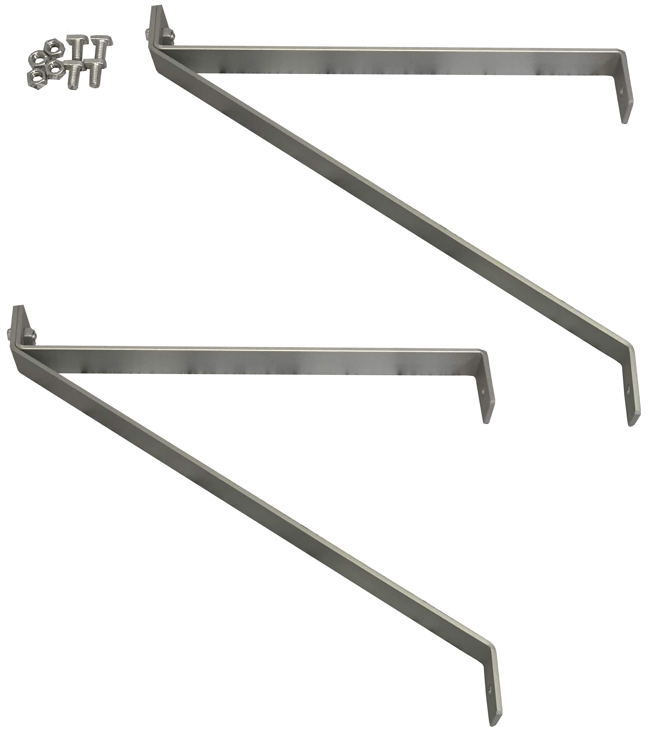 Selections Aluminium Greenhouse Shelving Brackets Supports Struts (27cm) - Pack of 2