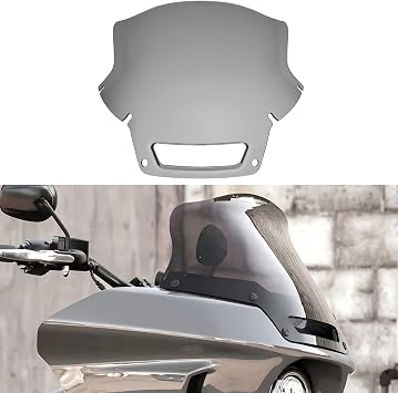 FATECIM 9 Windshield Windscreen Air Deflector for Harley 2022-2024 Low Rider ST El Diablo FXRST FXLRST (Smoke)