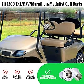 EZGO Steering Wheel Adapter Fit for EZGO TXT/RXV/Marathon/Medalist Golf Cart Steering Wheel Adapter Chrome Hub(Silver)