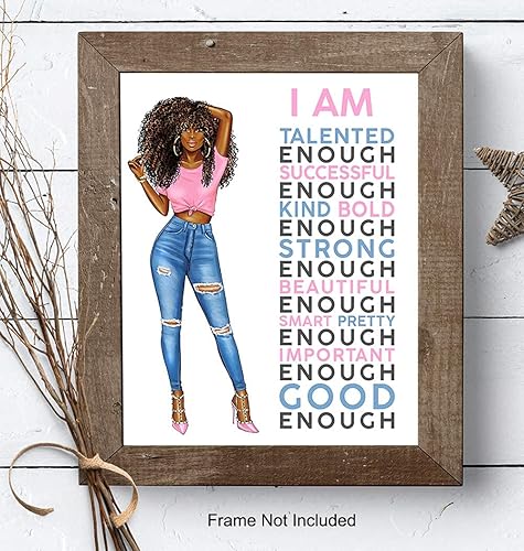 Miniatura 8 de Motivational Wall Art for Black Woman, African American Women - Positive Affirmations Wall Decor - African American Art - Inspirational Decor -