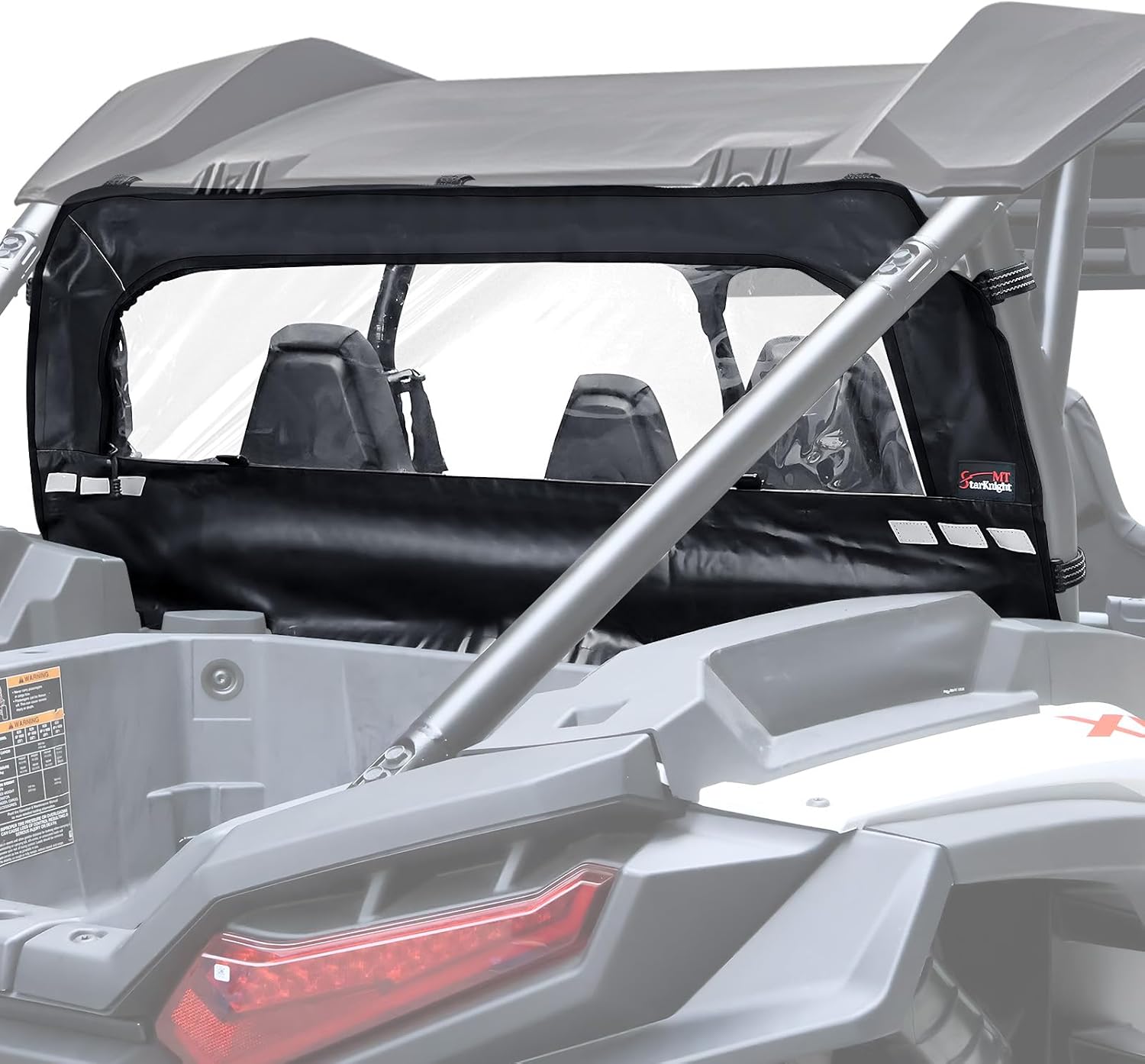 StarknightMT 2024+ RZR XP 1000 Soft Rear Windshield Compatible with 2024 2025 Polaris RZR XP 1000/XP 4 1000 Back Dust Panel Waterproof Back Window with Zipper Block Wind Winter Accessories