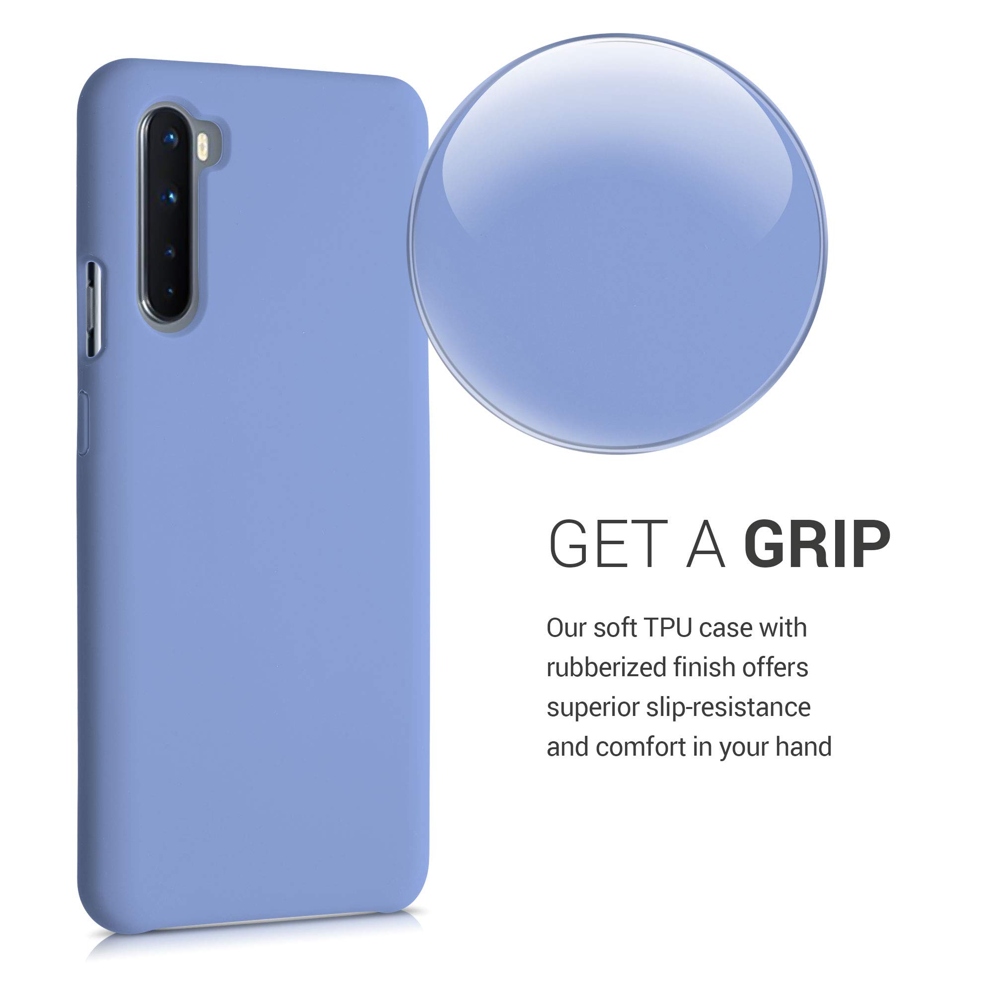 Kwmobile Cover In Silicone TPU Per OnePlus 8 (2020) - Custodia Gommata Morbida - Colore Lavanda Opaco