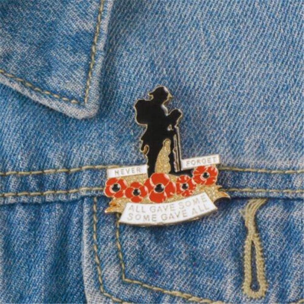 UK Mohnblumen Pin Abzeichen Brosche Militär Veteranen