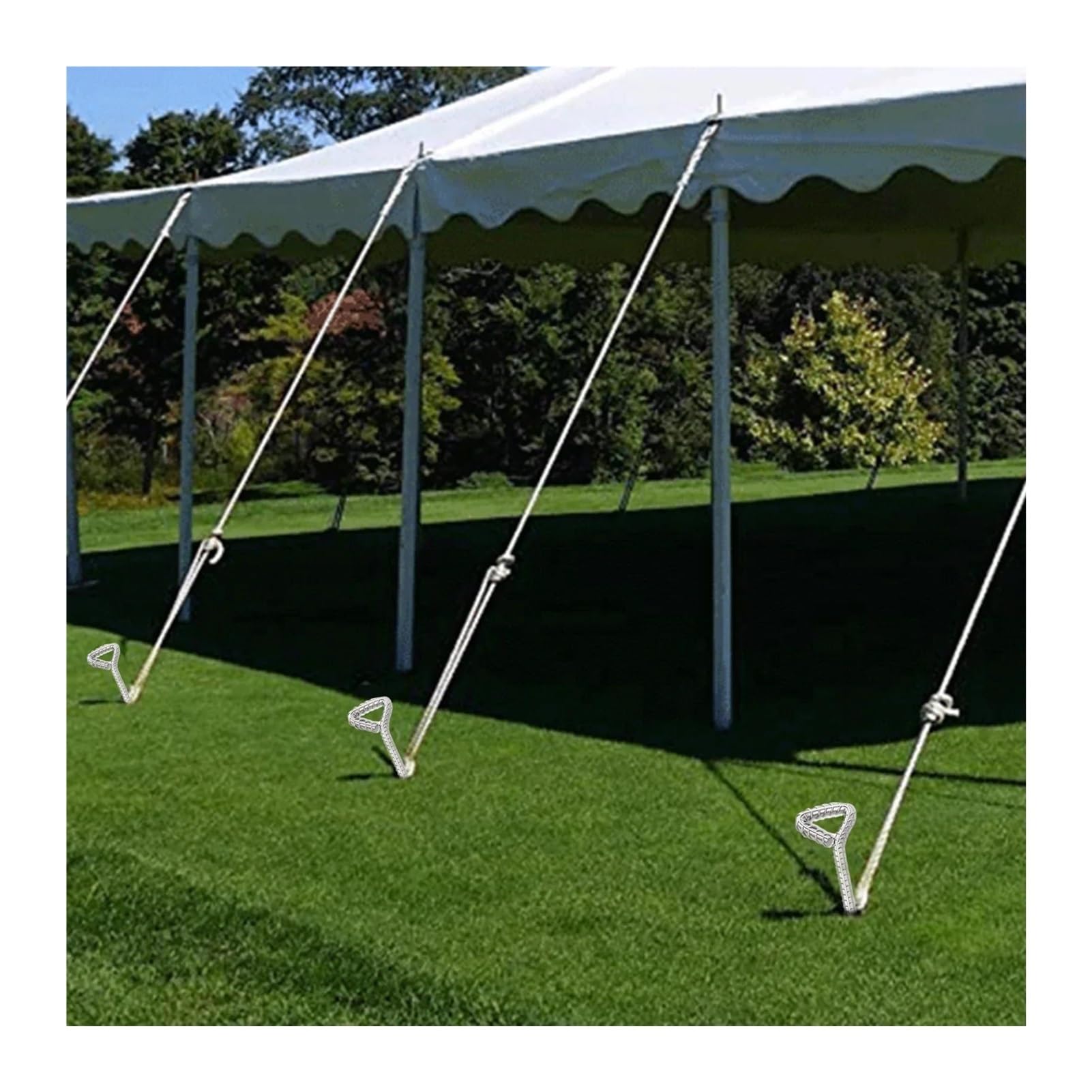 Colchoneta Recambio Exterior Trampolín Estacas De Tierra De 12 Pulgadas, Estacas De Metal Robustas De 12 Pulgadas para Acampar, Varillas De Clavos para Trampolines, Toldos, Cobertizos
