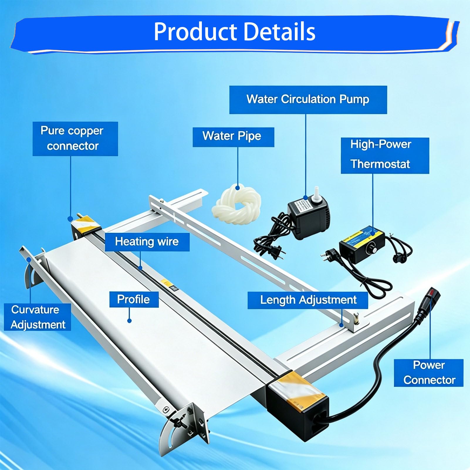 Macchina Piegatrice per Acrilico, Plastica E PVC, con Larghezze di Lavoro da 30 Cm, 60 Cm E 125 Cm, Dotata di Supporto E Riscaldatore per PVC, per La Realizzazione di Insegne 12Inch