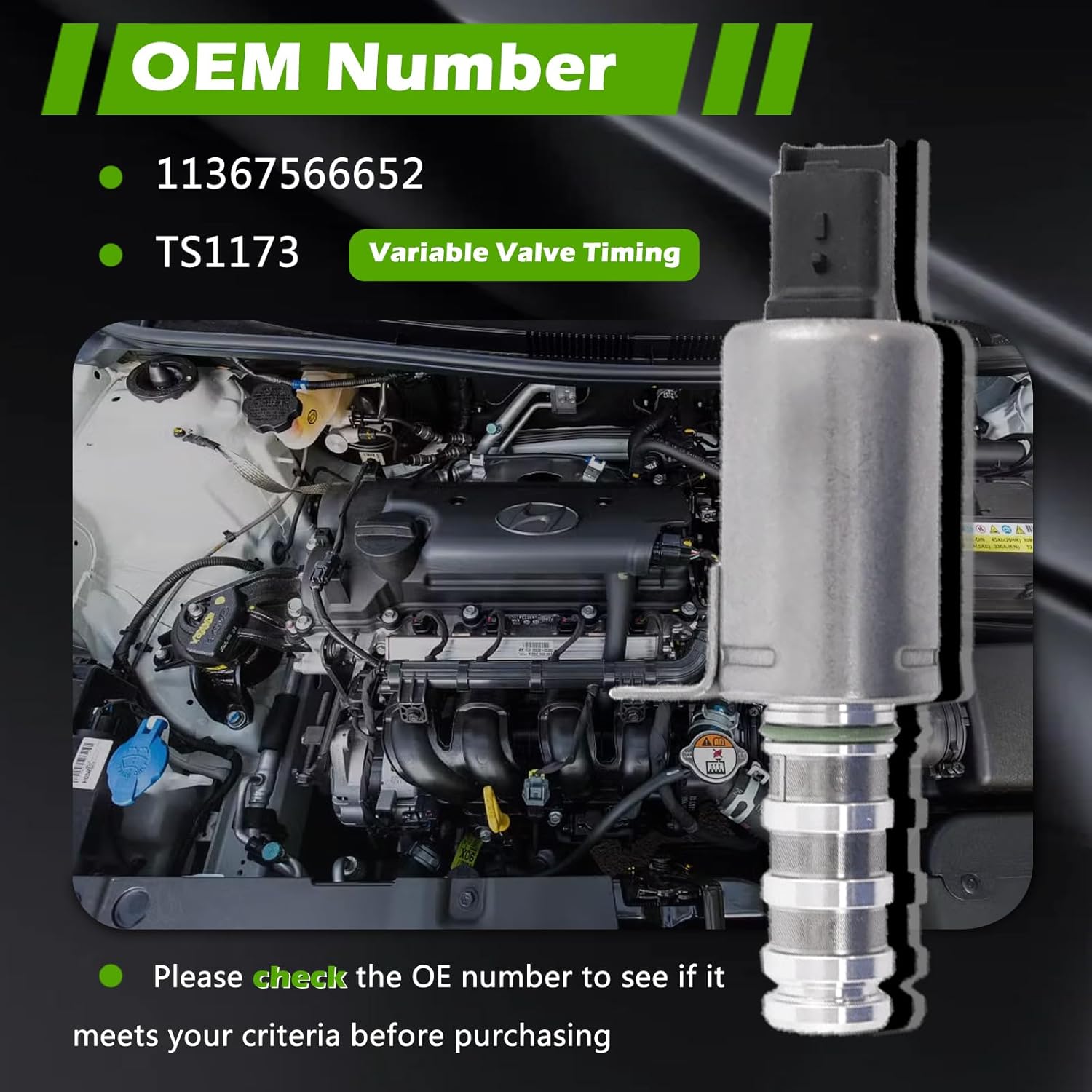 Pair Exhaust & Intake Engine Oil Control Variable Valve Timing VVT Solenoid L4 1.6L Compatible with Mini 2002-2015 Cooper / 2011-2016 Cooper Countryman / 2014-2016 Cooper Paceman OE # 11367566652
