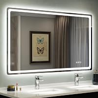 STARLEAD Nagy Fürdőszobai Tükör LED Világítással 120 x 70 cm- Szabályozható Fényerő, 3 Színhőmérséklet, Páramentesítő, Bluetooth Hangszóró, Edzett Üveg 1