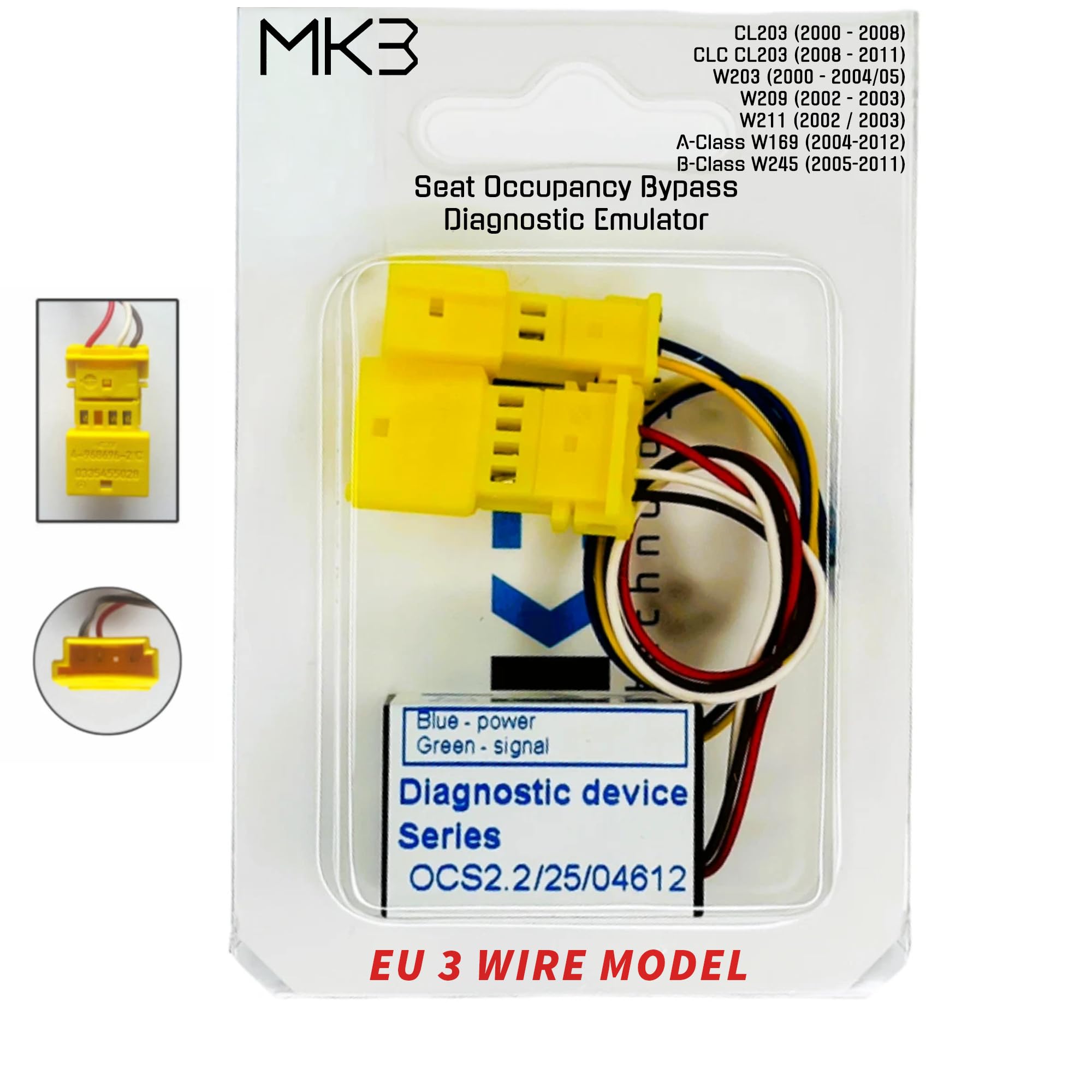 MK3 Émulateur de diagnostic d'occupation du capteur de siège pour W203 S203 C209 A209 W209 CL203 W462 W639 à 2015