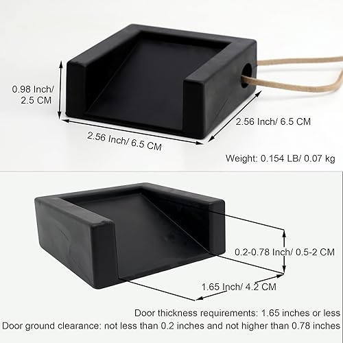 Miniatura 5 de Topes de puerta  Paquete de 3 topes fijos bidireccionales para puerta  Tope de goma para puerta no se ve afectado por la orientación  para azulejos,