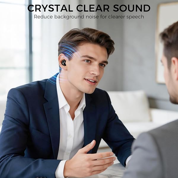 Rechargeable Hearing Aids for Seniors, Invisible In-Ear Design, Digital Noise Reduction for Clear Conversations & TV, 80H Battery with Charging Case, Easy Control for Mild Hearing Loss - 2