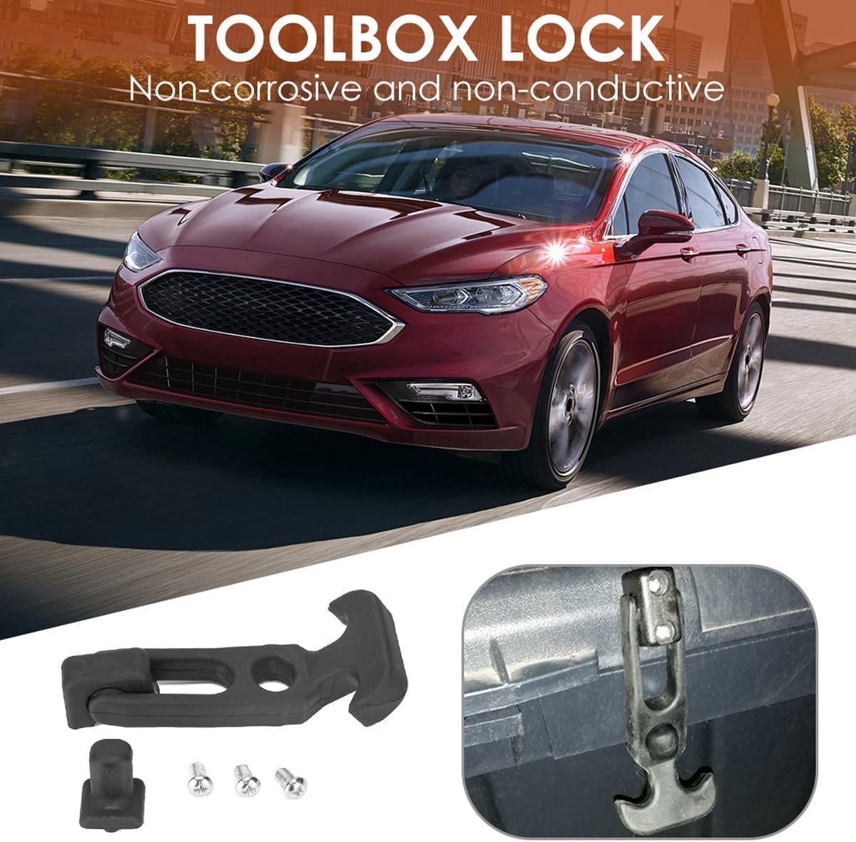 Luxshiny 4pcs Rubber T-Handle Draw Latch Set, Flexible Toolbox Buckle with Rubber Grip, Sturdy Tension Draw Latches for Vehicle Tool Box and Cooler Replacement