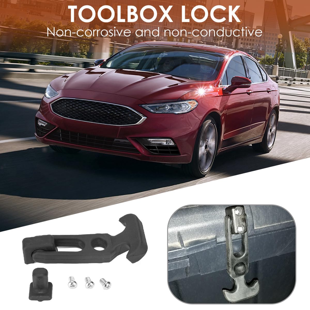 4pcs Rubber T-Handle Toolbox Draw Latches with Elastic Shock Absorption, Flexible Tool Box Buckle Locks for Industrial and Vehicle Use