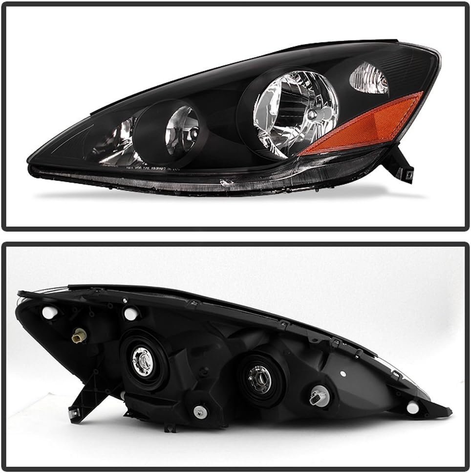 ACANII - For Black 2006-2010 Toyota Sienna Halogen Type Headlights Headlamps Driver + Passenger Side