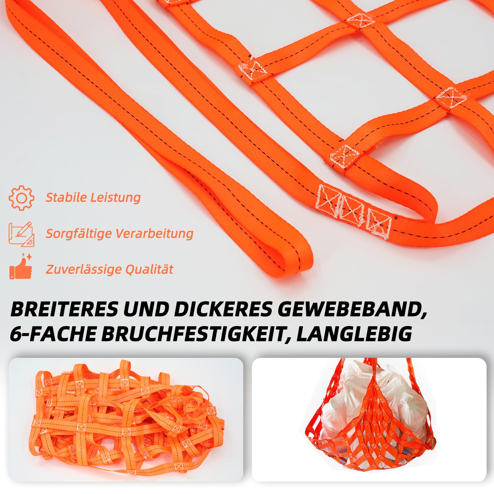 Hochleistungs-Hebenetz aus Polyester, 1 x 1 m, 300 kg, tragfähig, verschleißfest, Be- und Entladenetz, Ladungshängenetz, vertikales Hebenetz, geeignet für die Handhabung von Logistiklagern