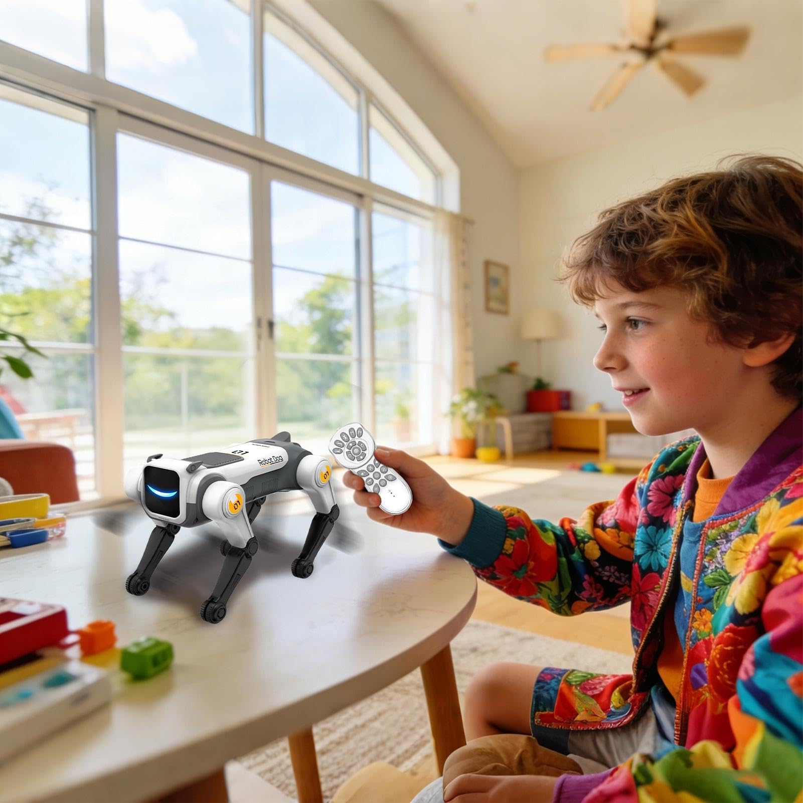 Künstliche Intelligenz Hund Roboter USB-Wiederaufladbare 2,4 GHz | KI Roboter Spielzeug Für Kinder Ab 6 Jahren Lernen, Bildung, Unterhaltung, Bildung, Unterhaltung