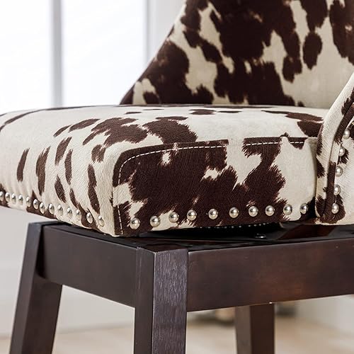 Miniatura 8 de chairus Juego de 2 sillas de bar giratorias de altura de mostrador, taburetes de bar modernos de mediados de siglo de 27 pulgadas con patas de