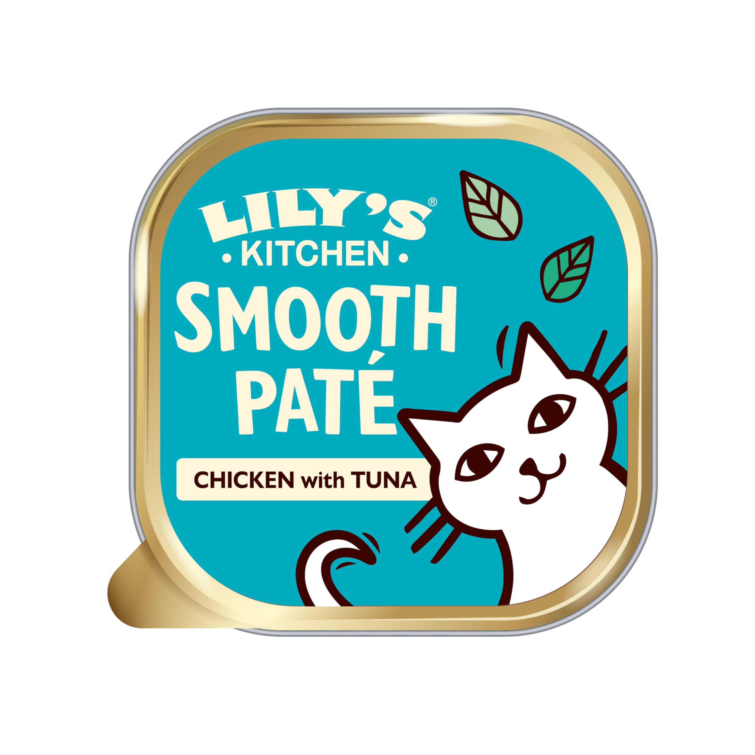 Lily’s Kitchen Smooth Paté Chicken with Tuna, Cat Wet Food (19x85g) Tray, for Adult Cats, Complete Nutrition, Grain-Free Recipe, With Freshly Prepared Meat, Offal & Fish, Suitable for Sterilised Cats