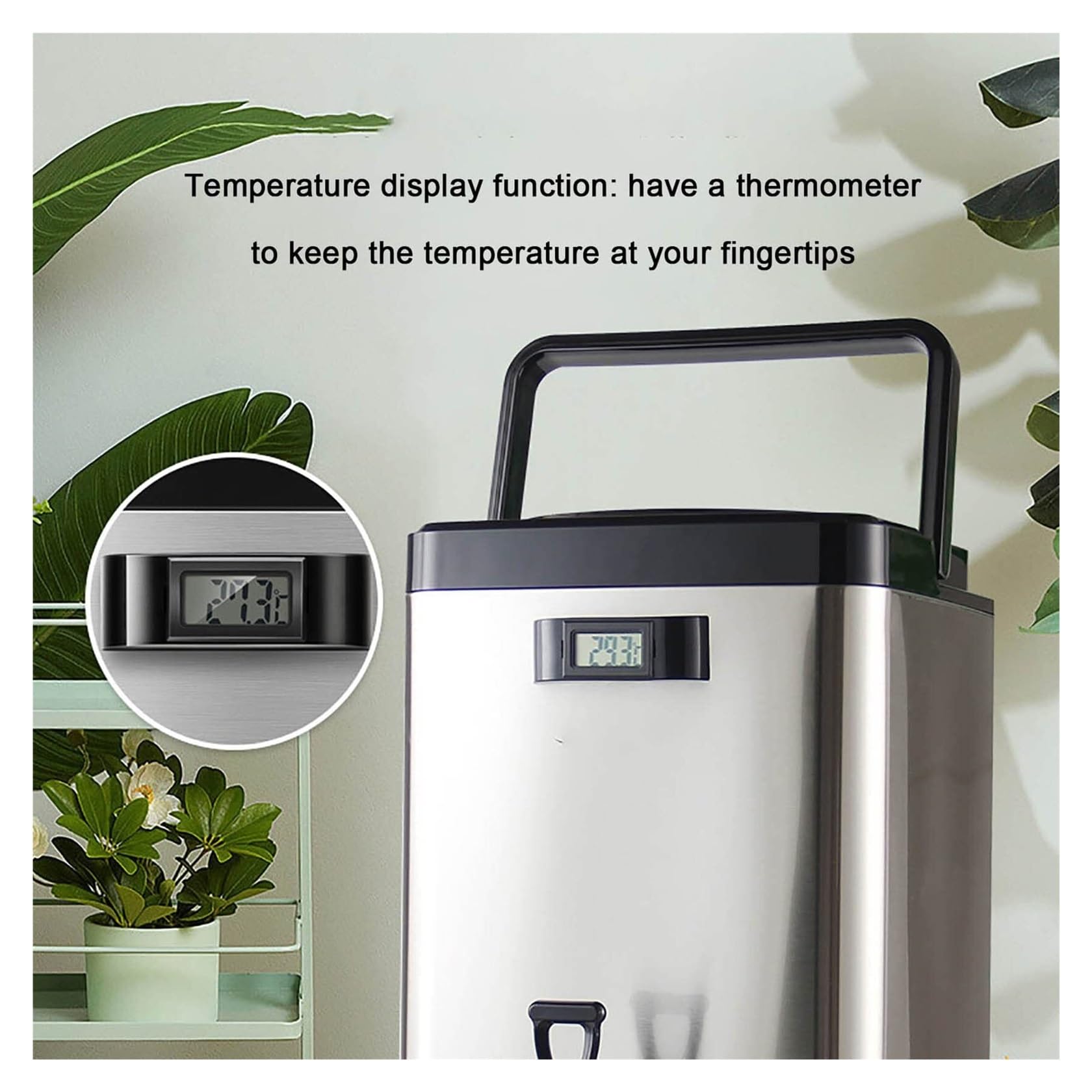 Cafetera Térmica Profesional de Acero Inoxidable 304 6L/8L/10L con Grifo, Doble Pared y Termómetro Digital – Termo para Café 24h, Ideal para Bares, Restaurantes y Eventos