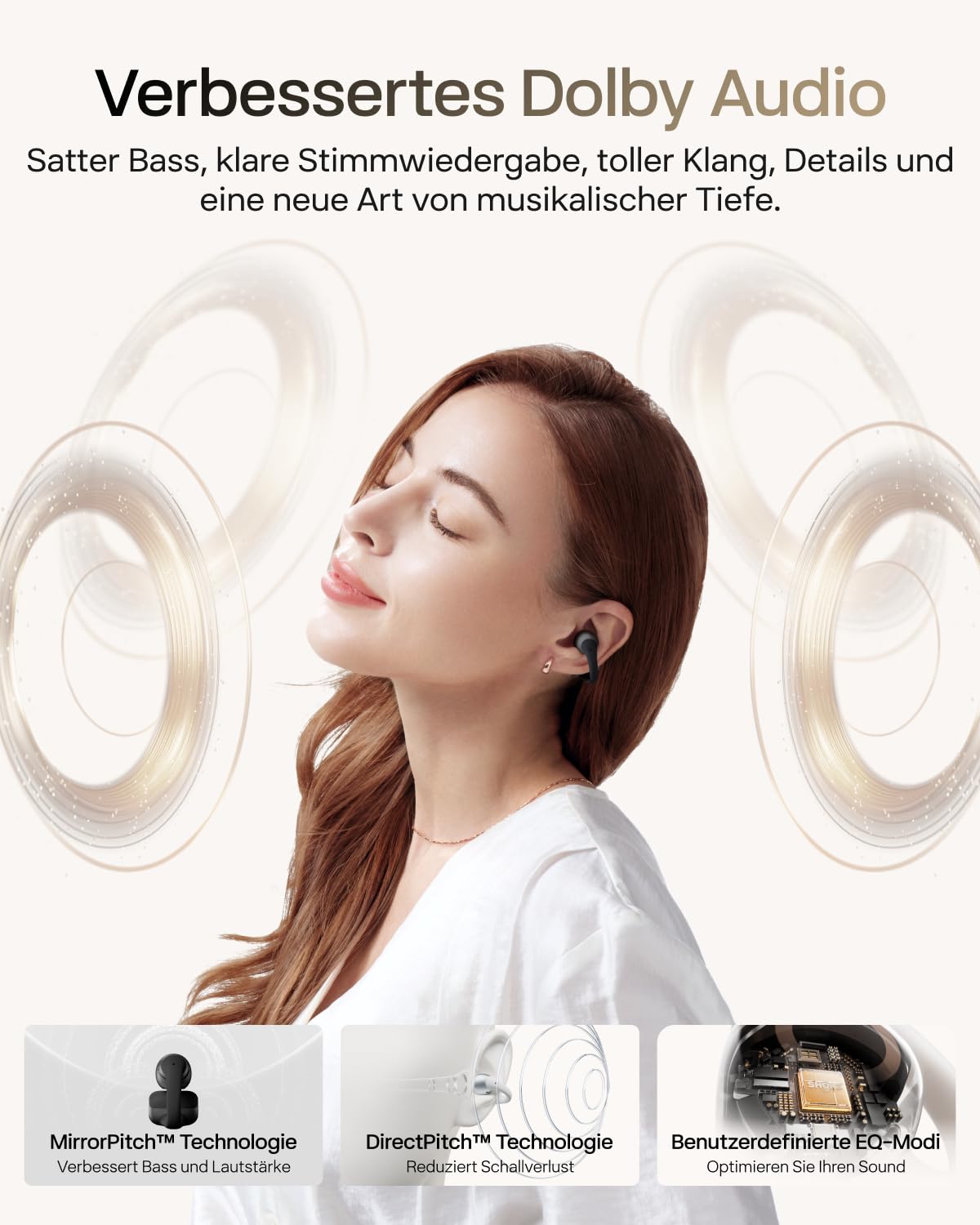 SHOKZ OpenDots 2 Open-Ear Clip-On Earbuds, verbessertes Dolby Audio mit Deep Bass, 40 Std. Laufzeit, Bluetooth 6.1,IP57 wasserdicht, klare Anrufe Dank 3 Mik. für Alltag, kabelloses Laden, Schwarz