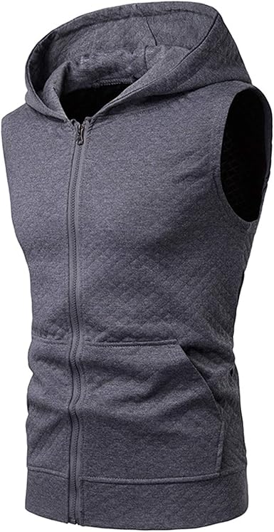 Debardeur Musculation Slim Fit JOLIME Débardeur Homme Musculation Sport Capuche Sweat-Shirt Gilet Zippe T-Shirt Sans Manches Blanc S Debardeur Homme Sport